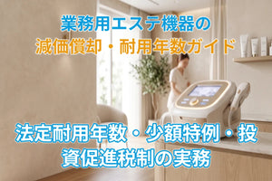 業務用エステ機器の減価償却・耐用年数ガイド｜法定耐用年数・少額特例・投資促進税制の実務