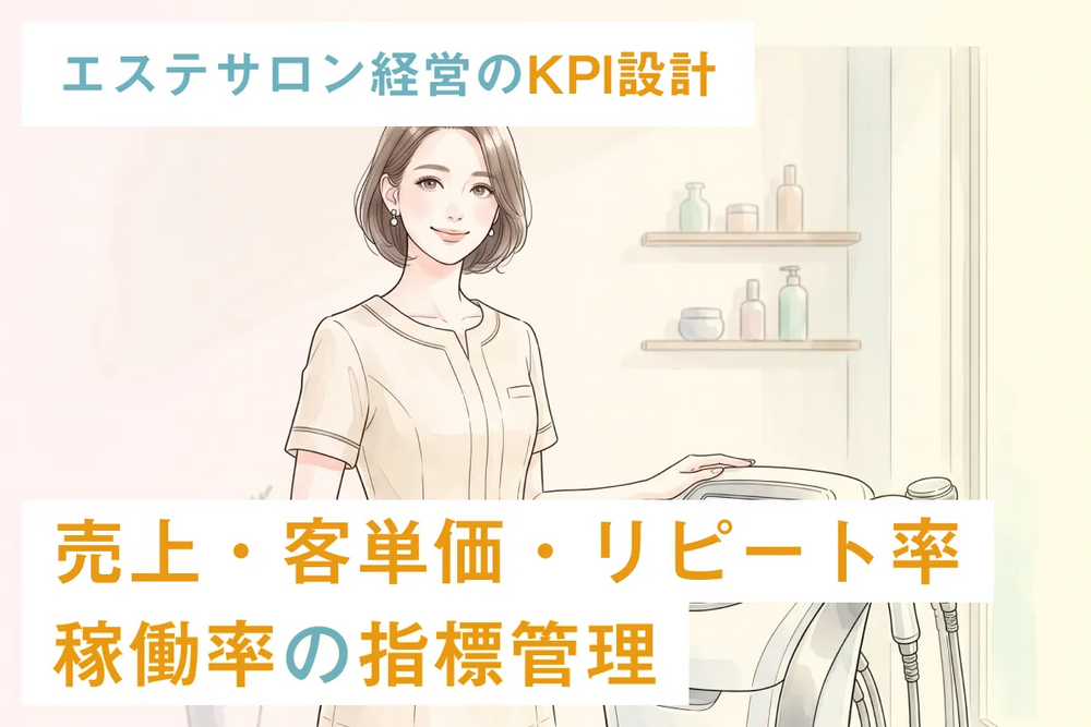 エステサロン経営のKPI設計｜売上・客単価・リピート率・稼働率の指標管理