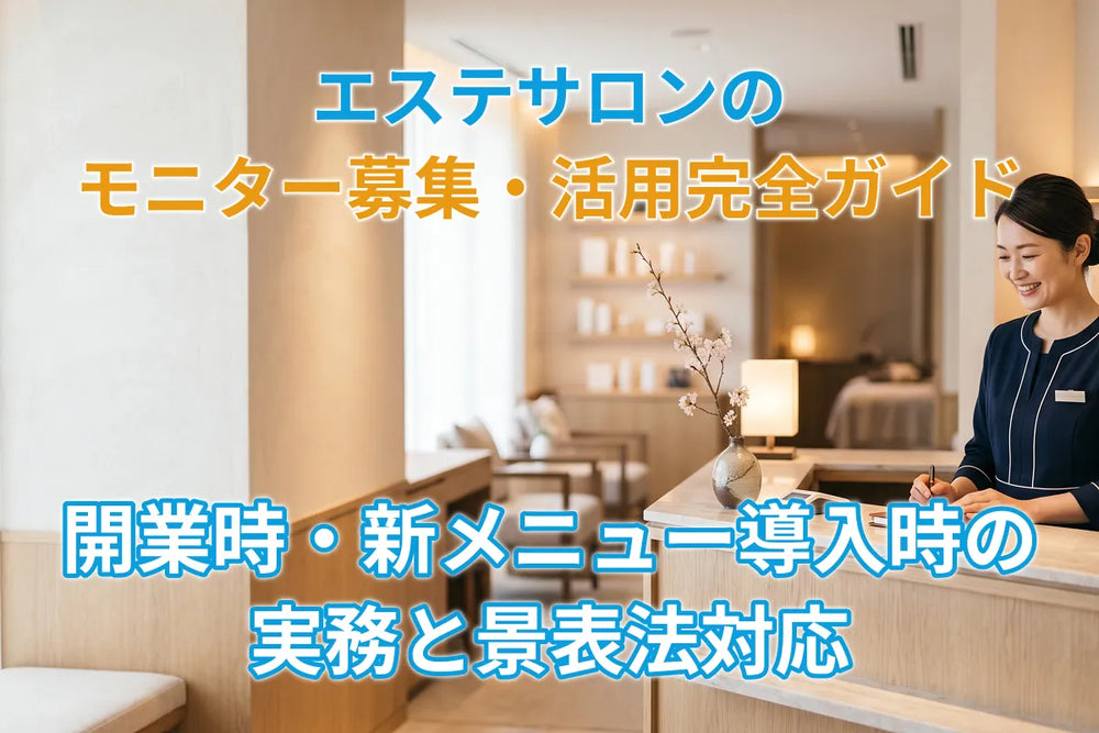エステサロンのモニター募集・活用完全ガイド｜開業時・新メニュー導入時の実務と景表法対応